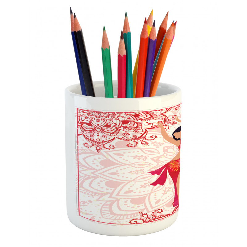 Belly Dancer Woman Pencil Pen Holder