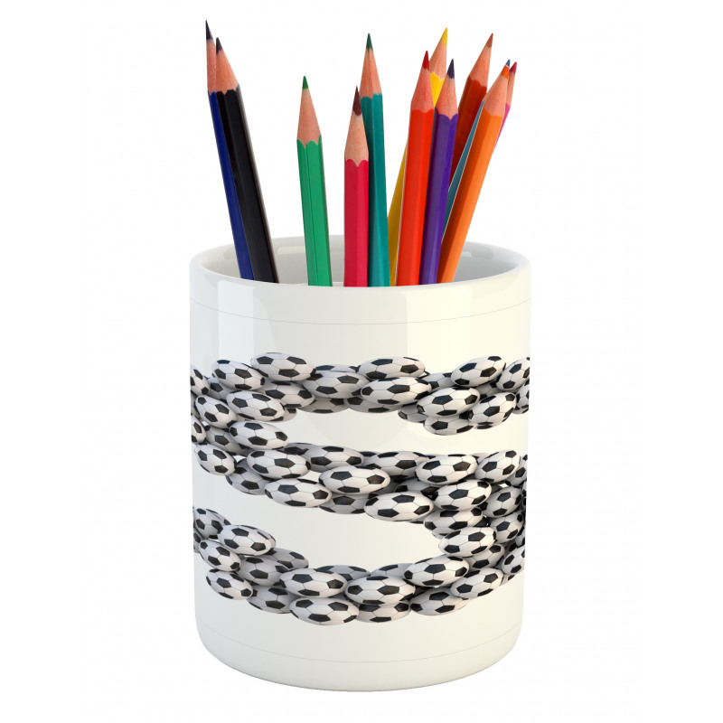 Hexagon Pattern Balls Pencil Pen Holder