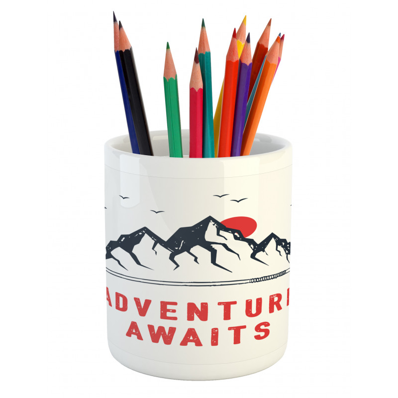 Mountains and Moon Pencil Pen Holder