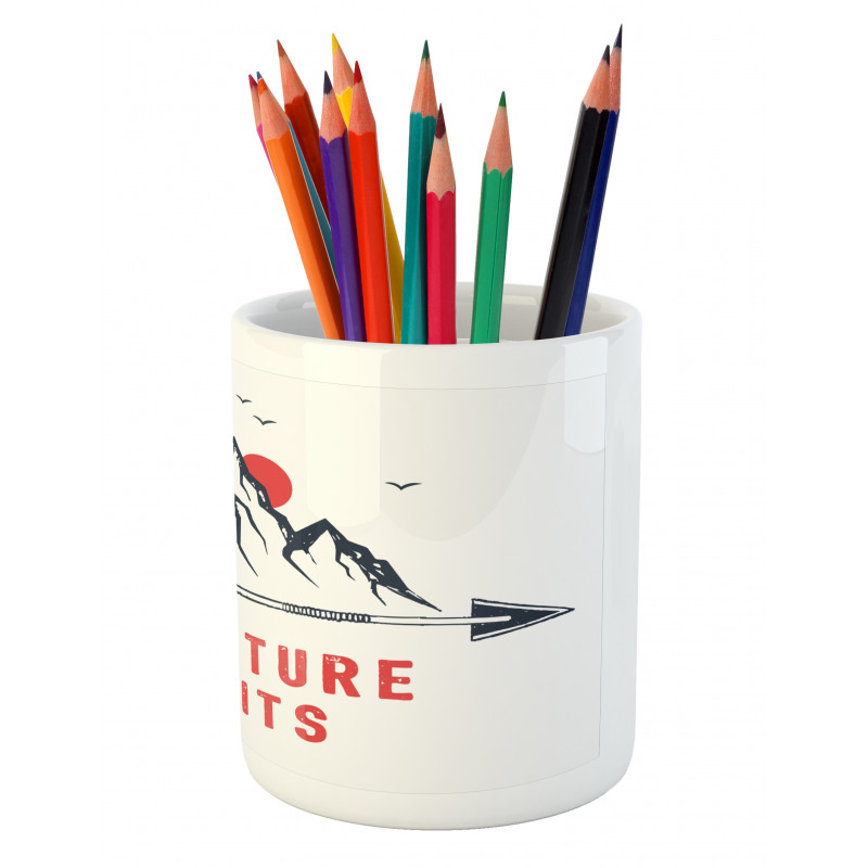 Mountains and Moon Pencil Pen Holder