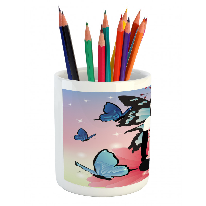 Fairy Girl with Wings Pencil Pen Holder