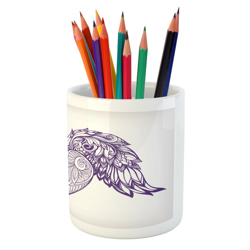 Heart Botany Ornate Pencil Pen Holder