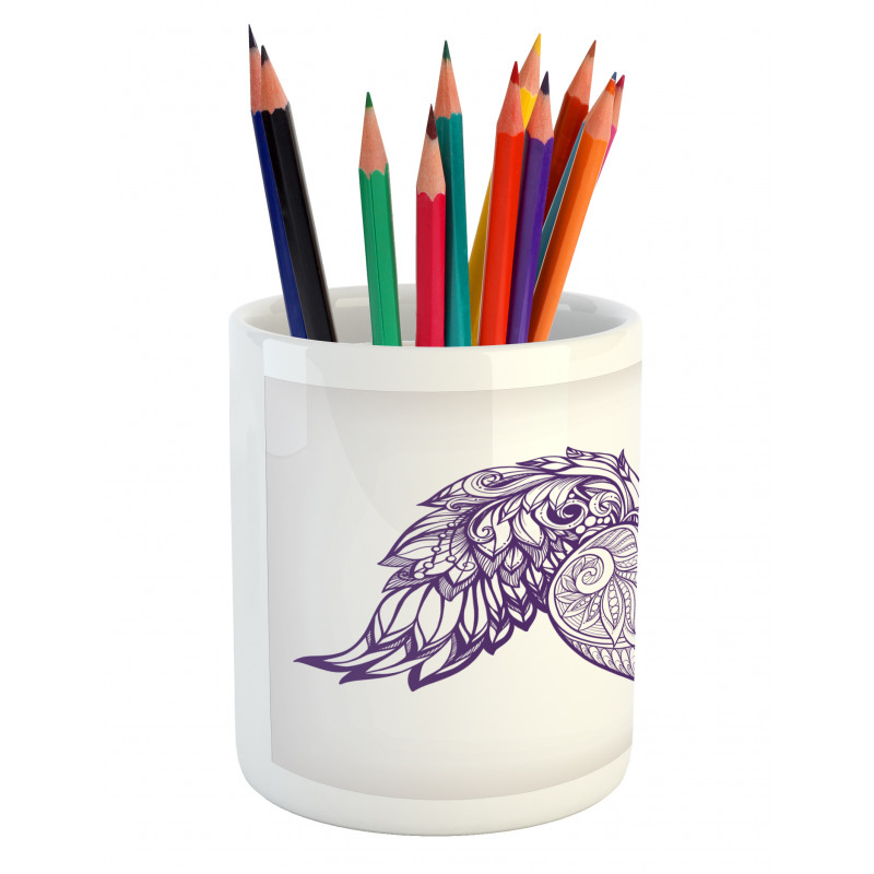 Heart Botany Ornate Pencil Pen Holder