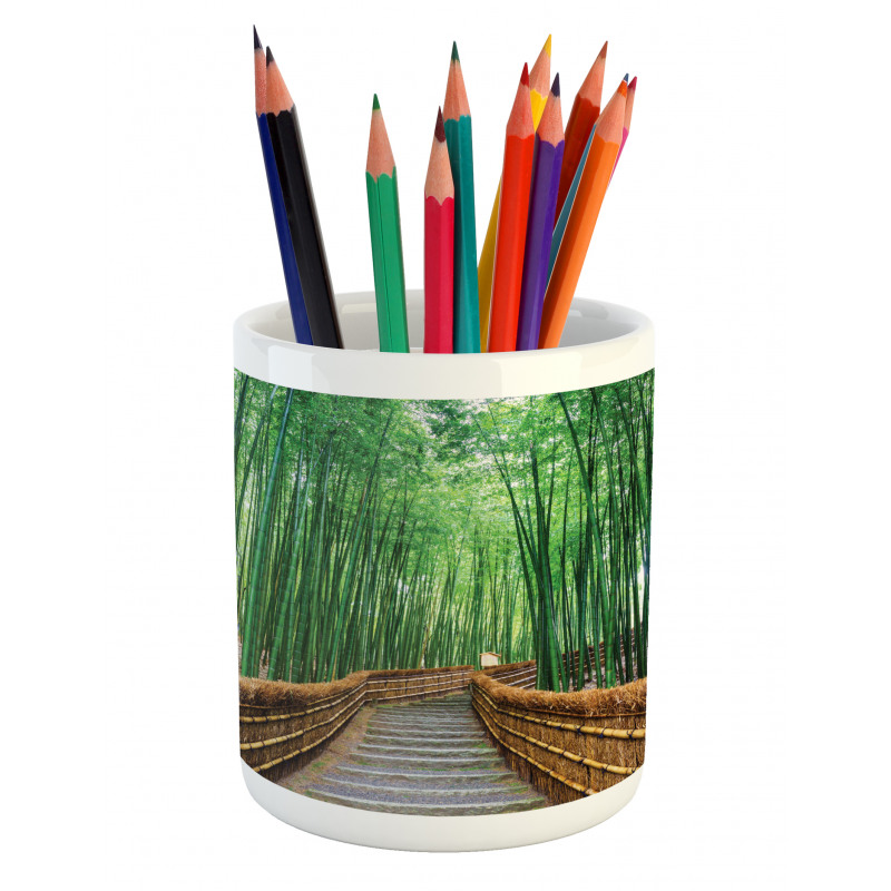 Tropical Exotic Scenery Pencil Pen Holder