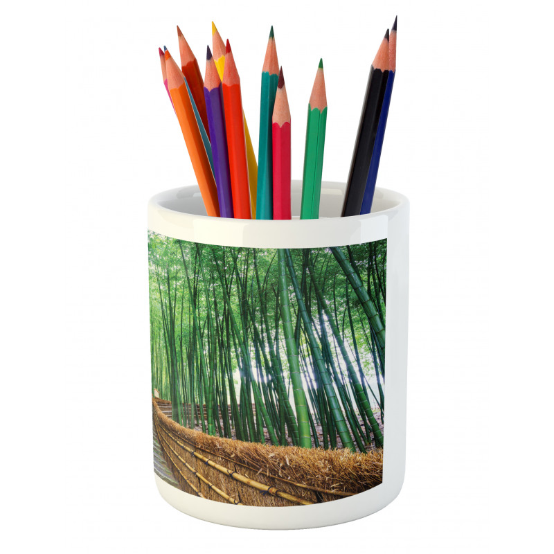 Tropical Exotic Scenery Pencil Pen Holder