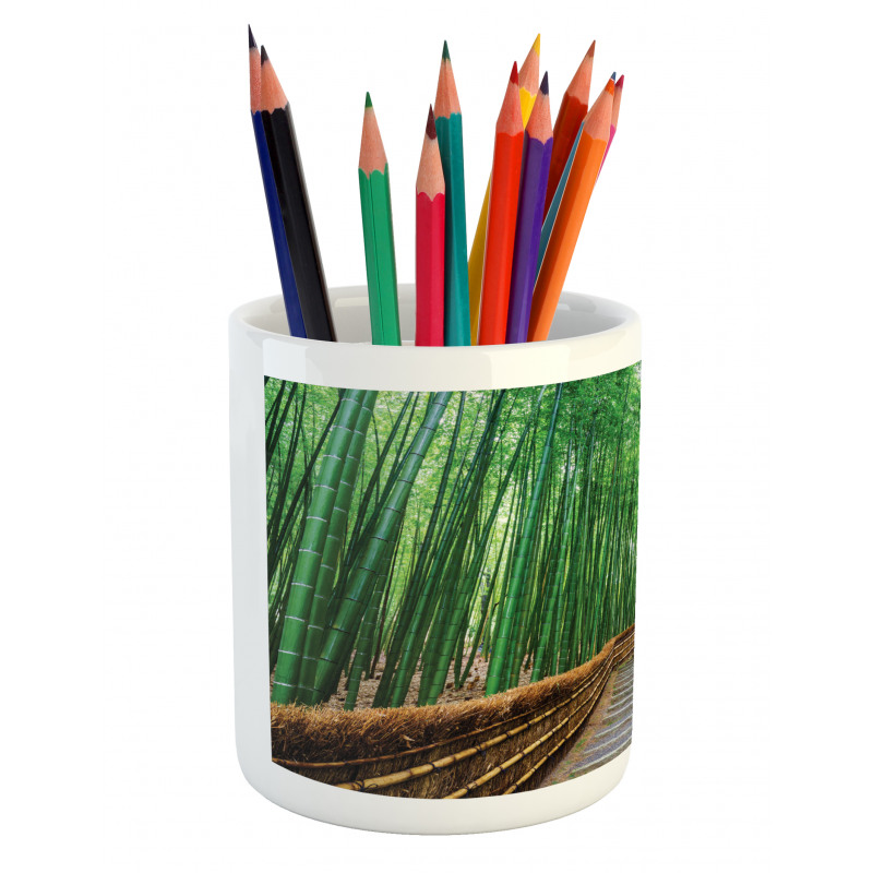 Tropical Exotic Scenery Pencil Pen Holder