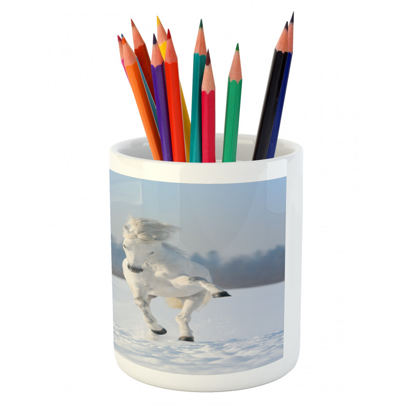 Purebred Horses Wild Pencil Pen Holder