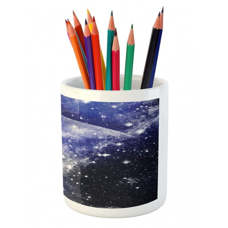 Nebula Galaxy Scenery Pencil Pen Holder