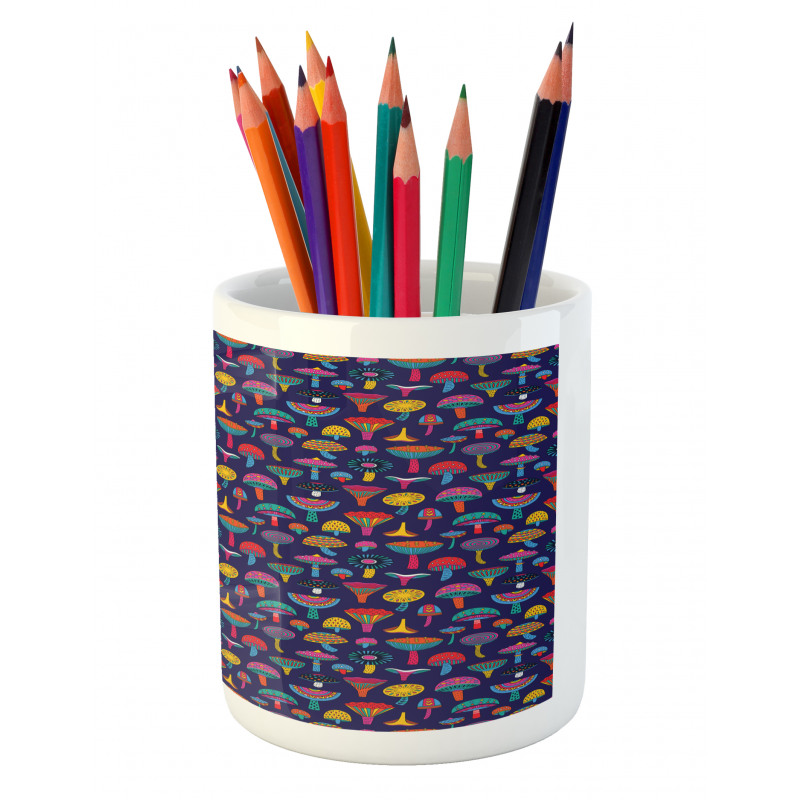 Sixties Inspired Retro Colors Pencil Pen Holder