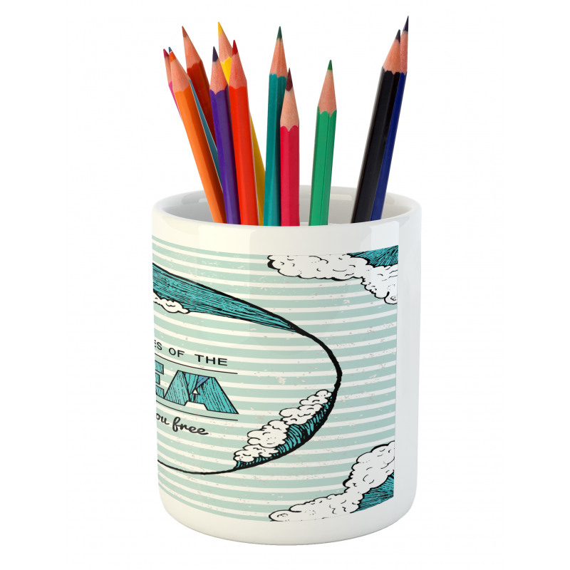 Sea Make You Free Pencil Pen Holder