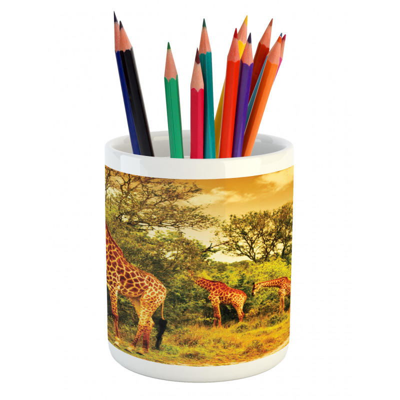 Safari Animals Pencil Pen Holder