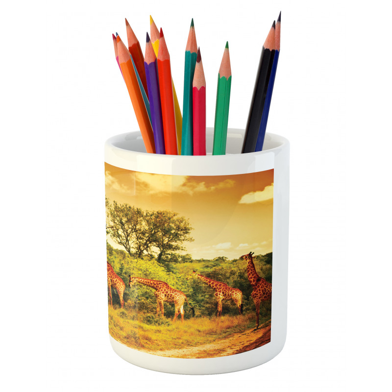 Safari Animals Pencil Pen Holder