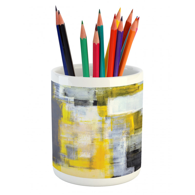 Abstract Painting Pencil Pen Holder