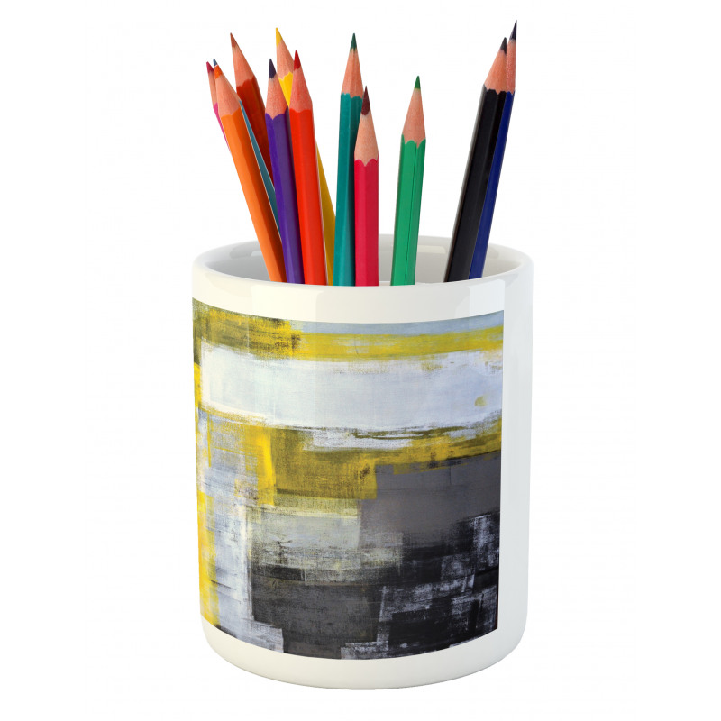 Abstract Painting Pencil Pen Holder