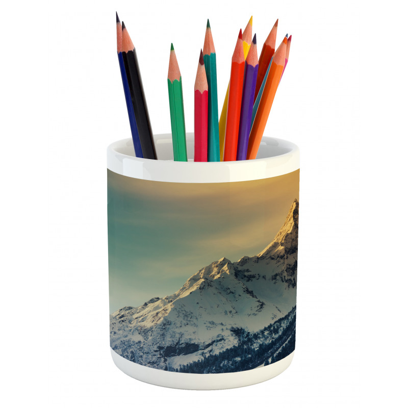 Winter Landscape Panorama Pencil Pen Holder