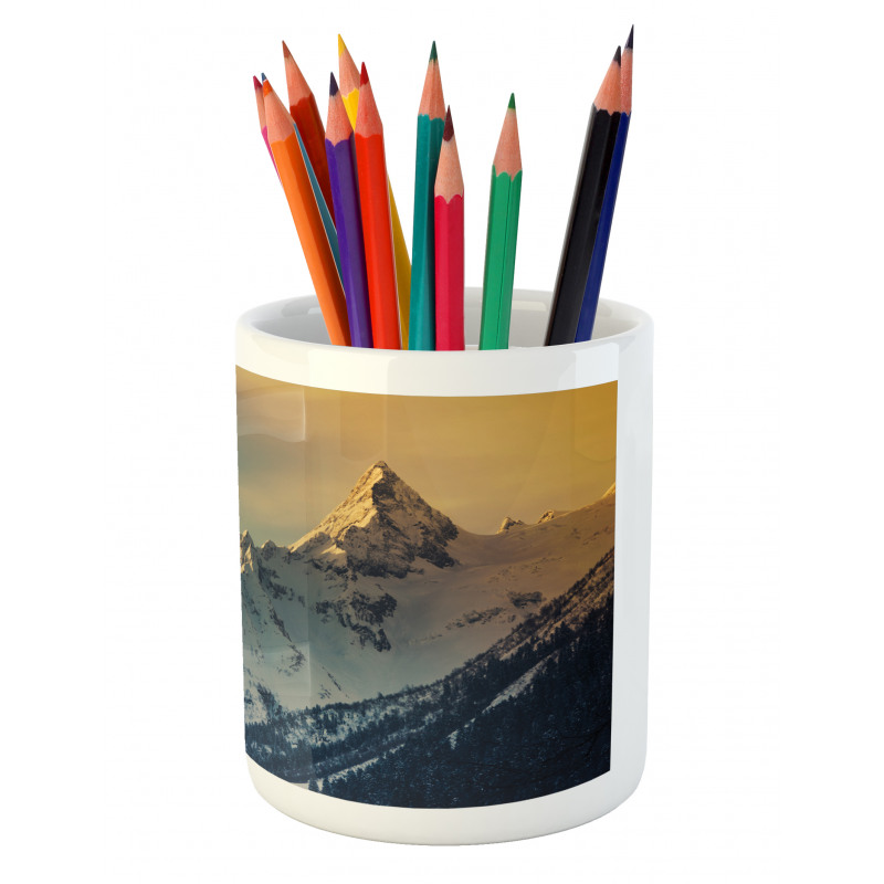 Winter Landscape Panorama Pencil Pen Holder