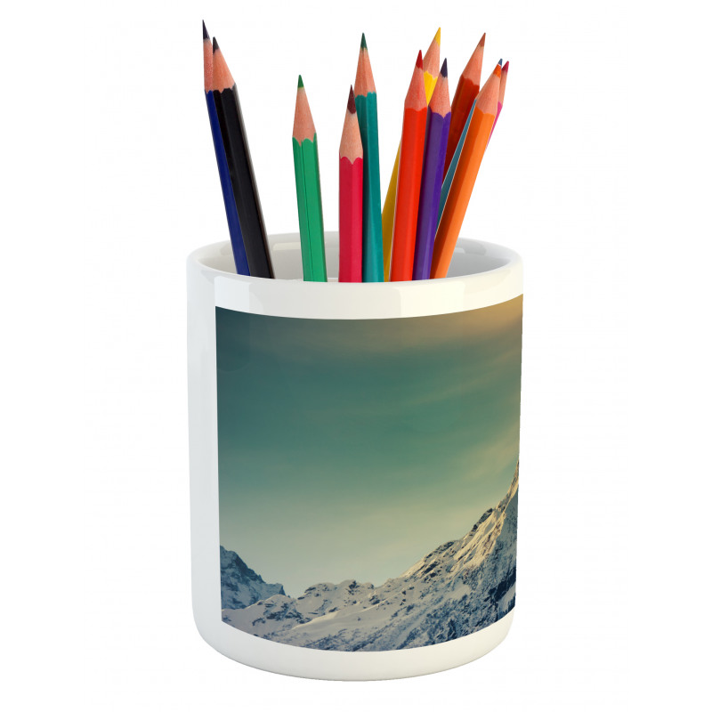 Winter Landscape Panorama Pencil Pen Holder