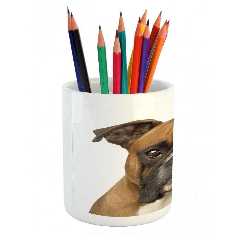 Purebred Dog Front View Pencil Pen Holder