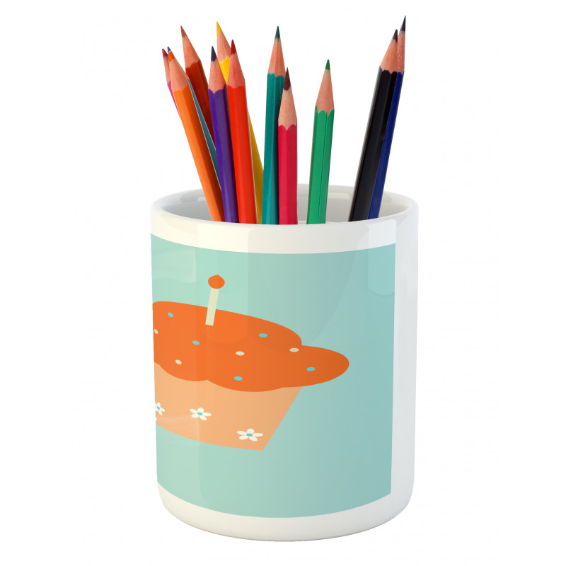 Birthday Bunny Giant Cupcake Pencil Pen Holder