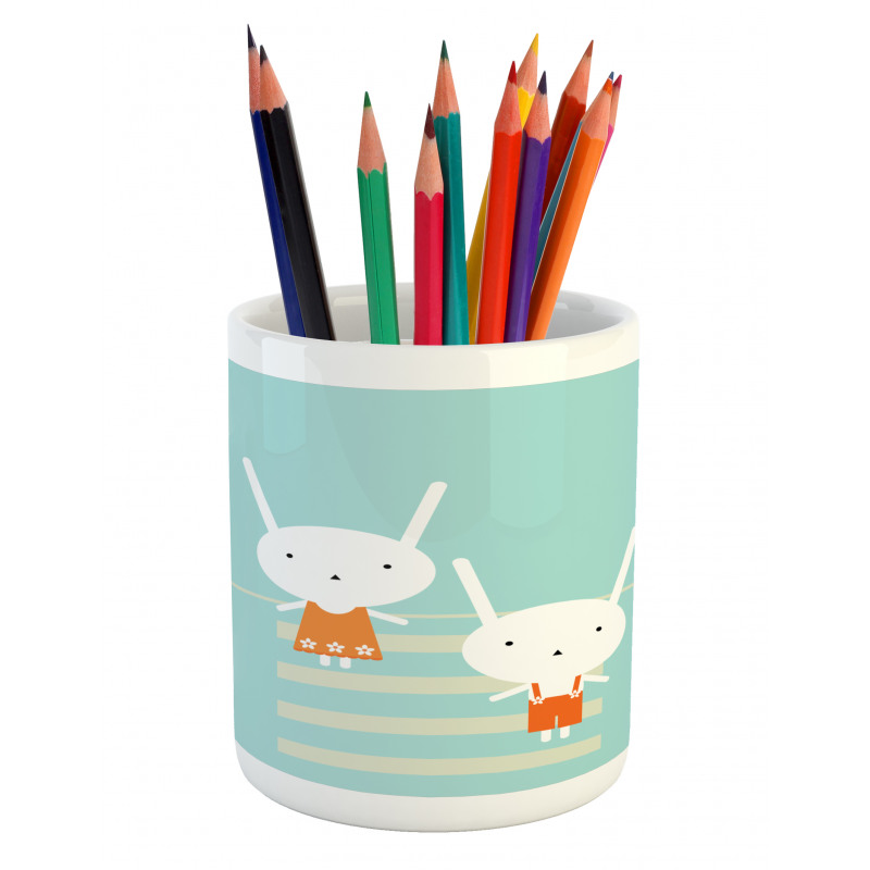 Traffic Rules Boy and Girl Pencil Pen Holder