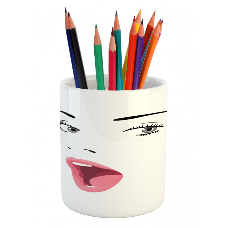 Surprised Facial Expression Pencil Pen Holder