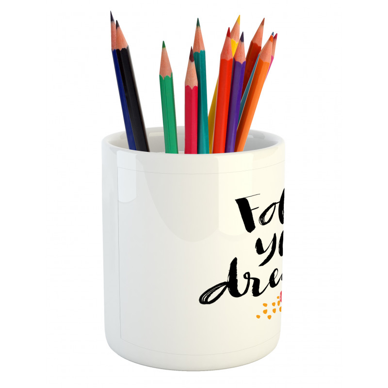 Hand Drawn Brush Lettering Pencil Pen Holder