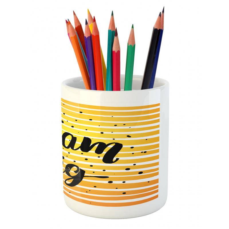 Horizontal Ombre Line Design Pencil Pen Holder