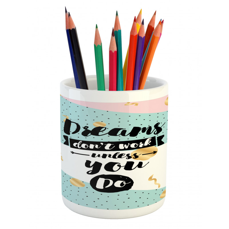 Words Abstract Hipster Retro Pencil Pen Holder