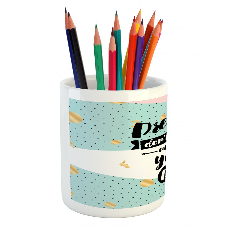 Words Abstract Hipster Retro Pencil Pen Holder