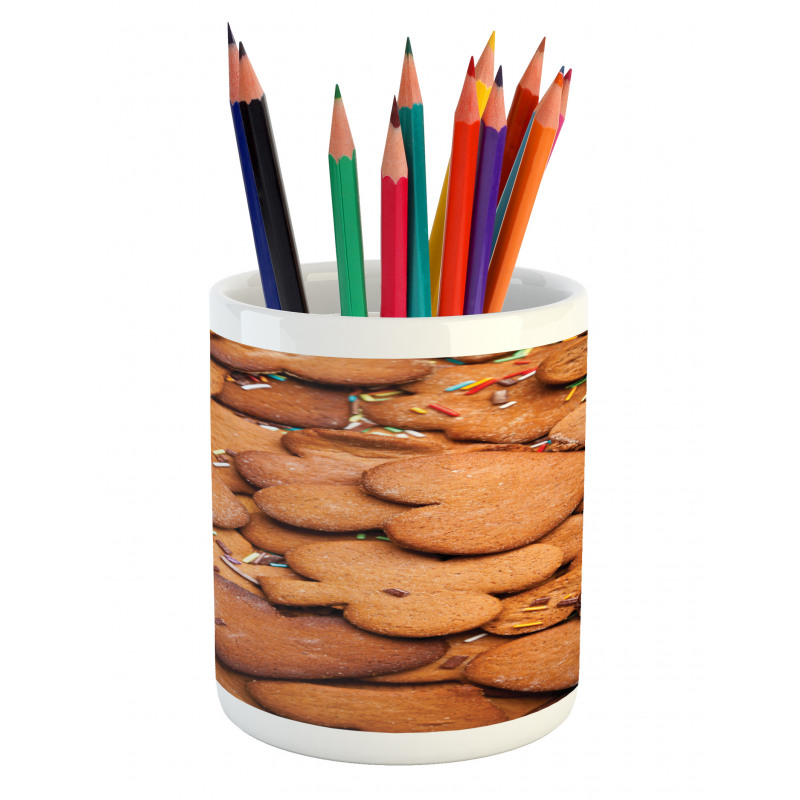 Heart Shaped with Sprinkles Pencil Pen Holder