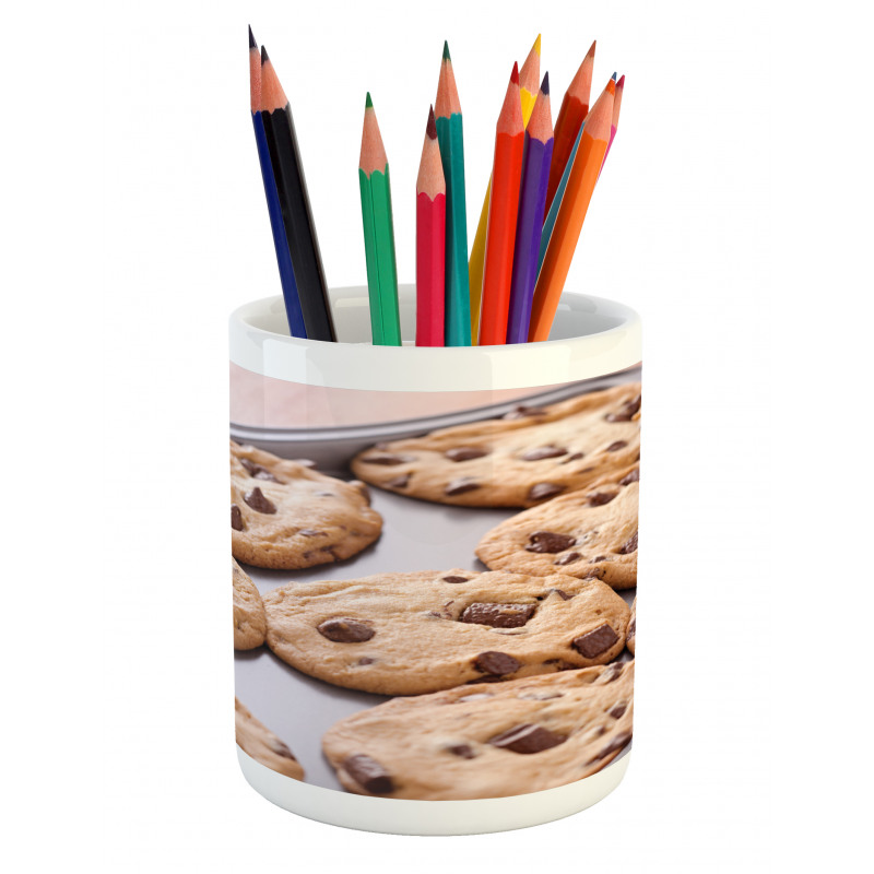 Chocolate Snacks on a Tray Pencil Pen Holder