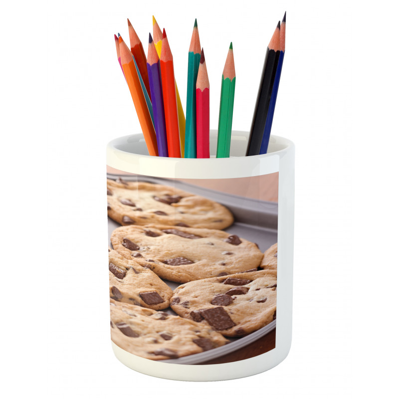 Chocolate Snacks on a Tray Pencil Pen Holder