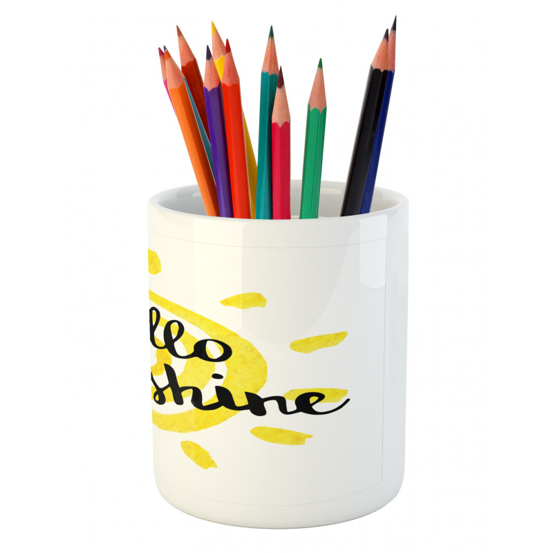 Spiral Sun Motif Pencil Pen Holder