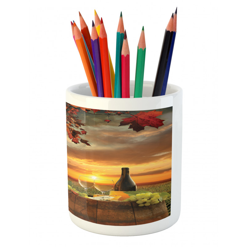 Tuscany Land Rural Field View Pencil Pen Holder