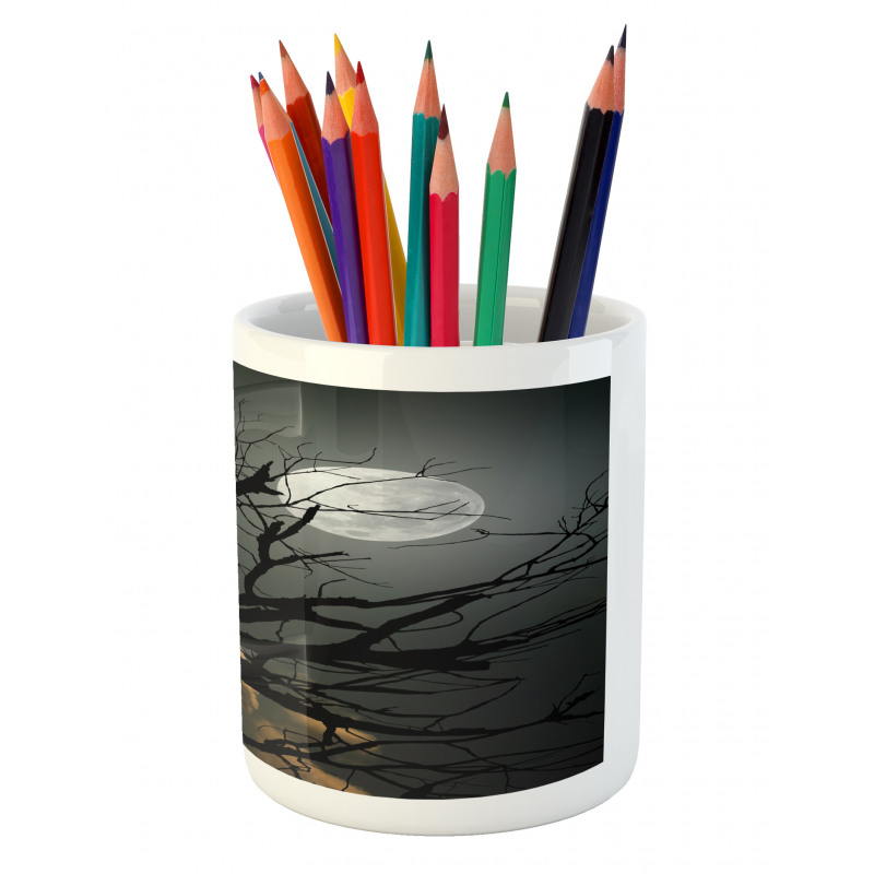 Bare Branches and Full Moon Pencil Pen Holder