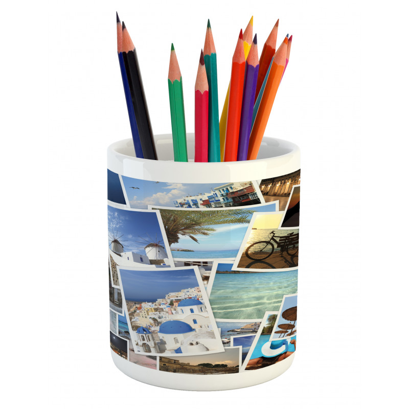 Summer Day Travel Memories Pencil Pen Holder