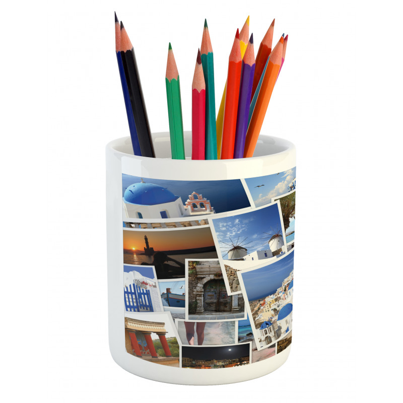 Summer Day Travel Memories Pencil Pen Holder