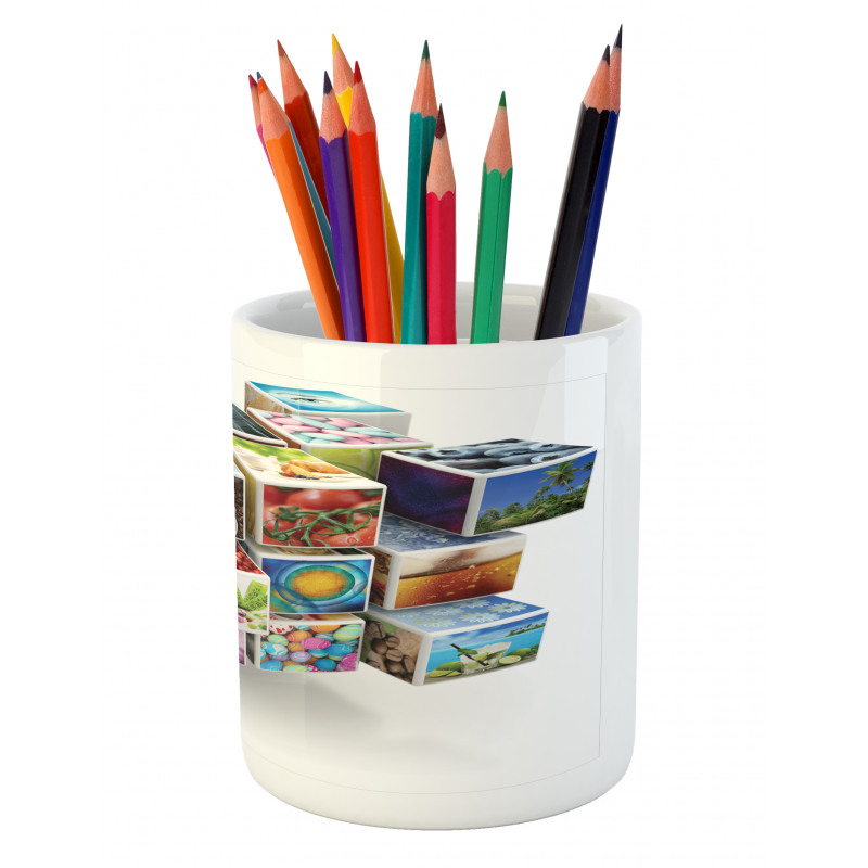 Colorful Life Style Photos Pencil Pen Holder