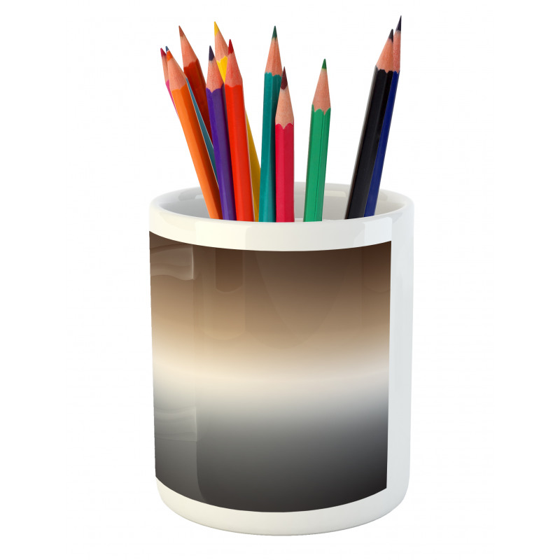 Brown and Grey Pattern Pencil Pen Holder