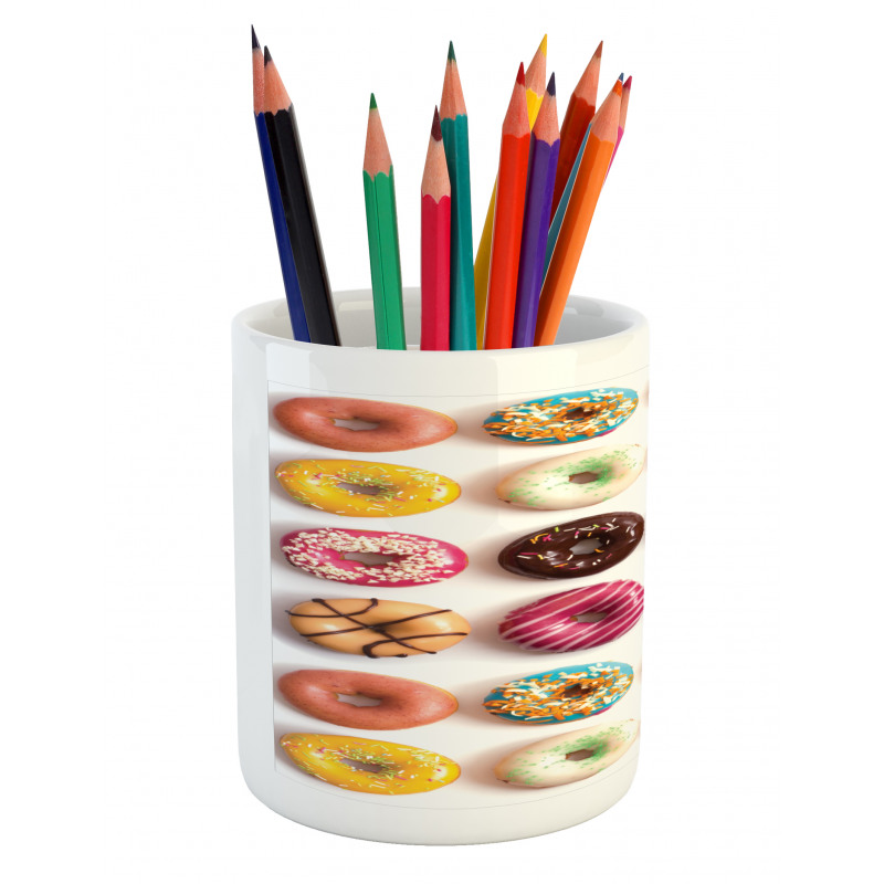 Tasty Colorful Donuts Pencil Pen Holder