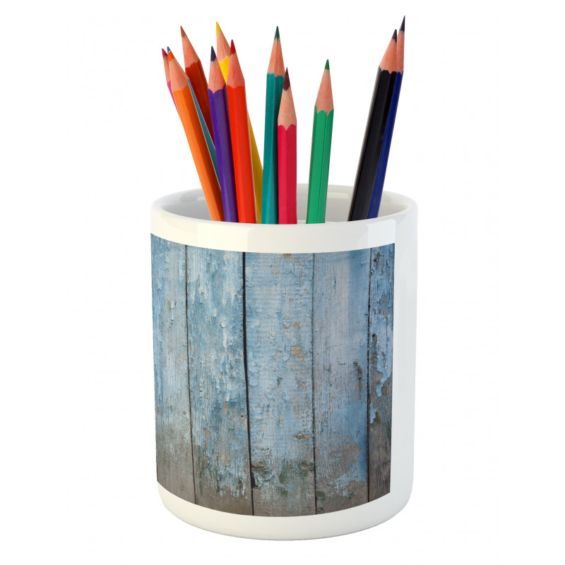 Grungy Painted Wooden Fence Pencil Pen Holder