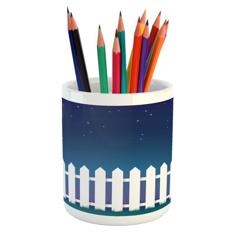 Starry Night with Crescent Pencil Pen Holder