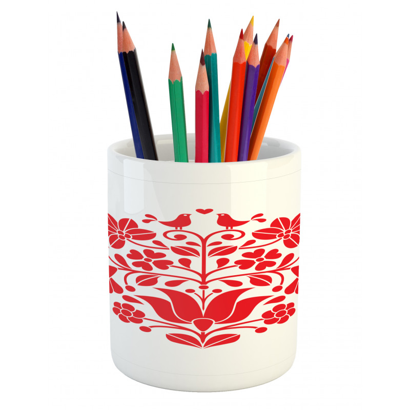 Kalocsa Pattern Boho Blooms Pencil Pen Holder