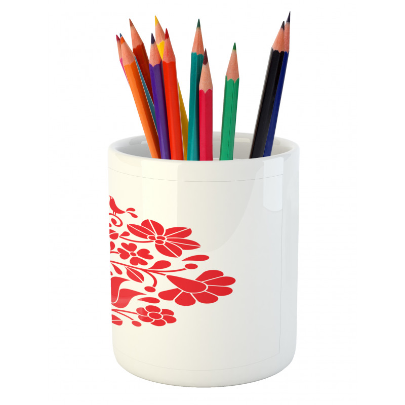 Kalocsa Pattern Boho Blooms Pencil Pen Holder