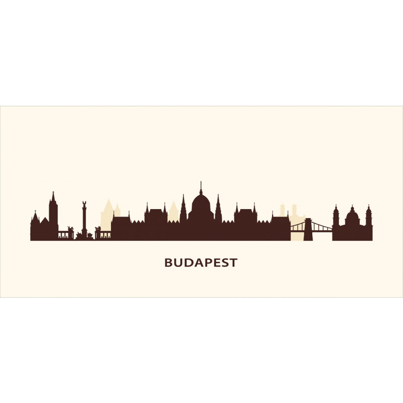 Silhouette of Budapest City Pencil Pen Holder