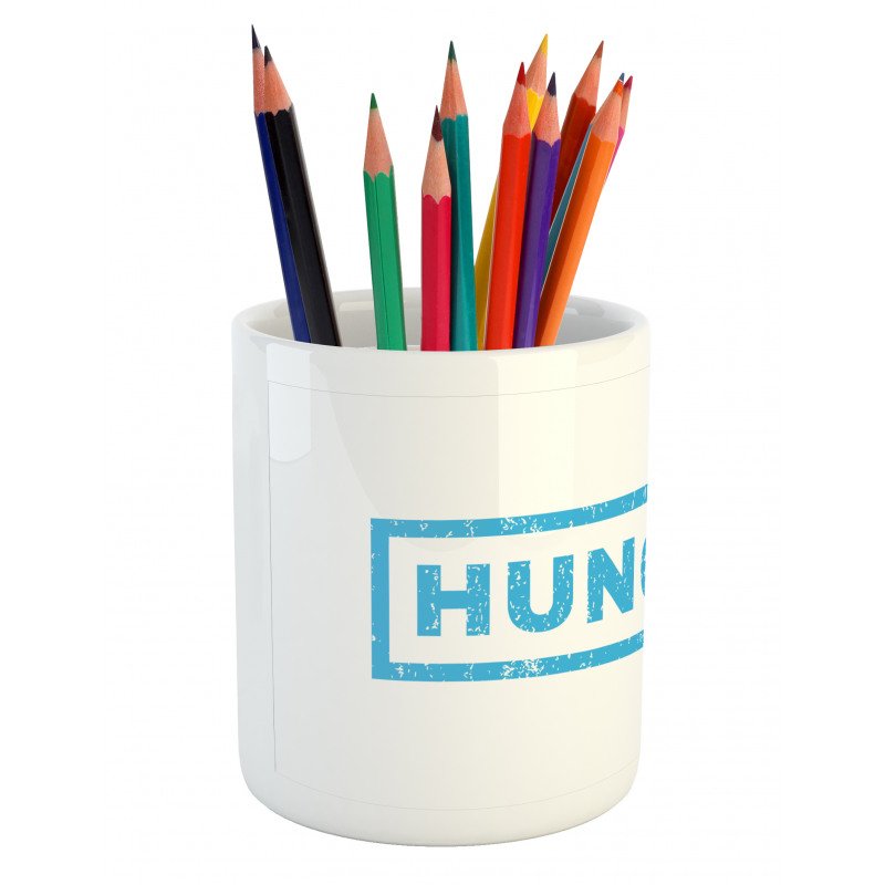 Country Name Stamp Style Pencil Pen Holder