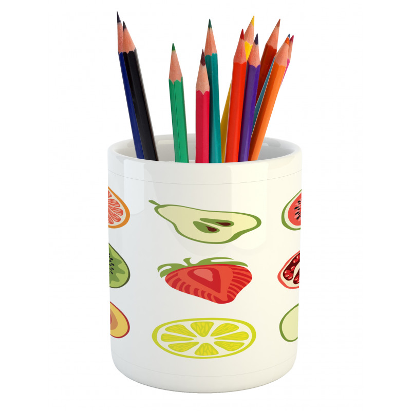 Kiwi Strawberry Apple Peach Pencil Pen Holder