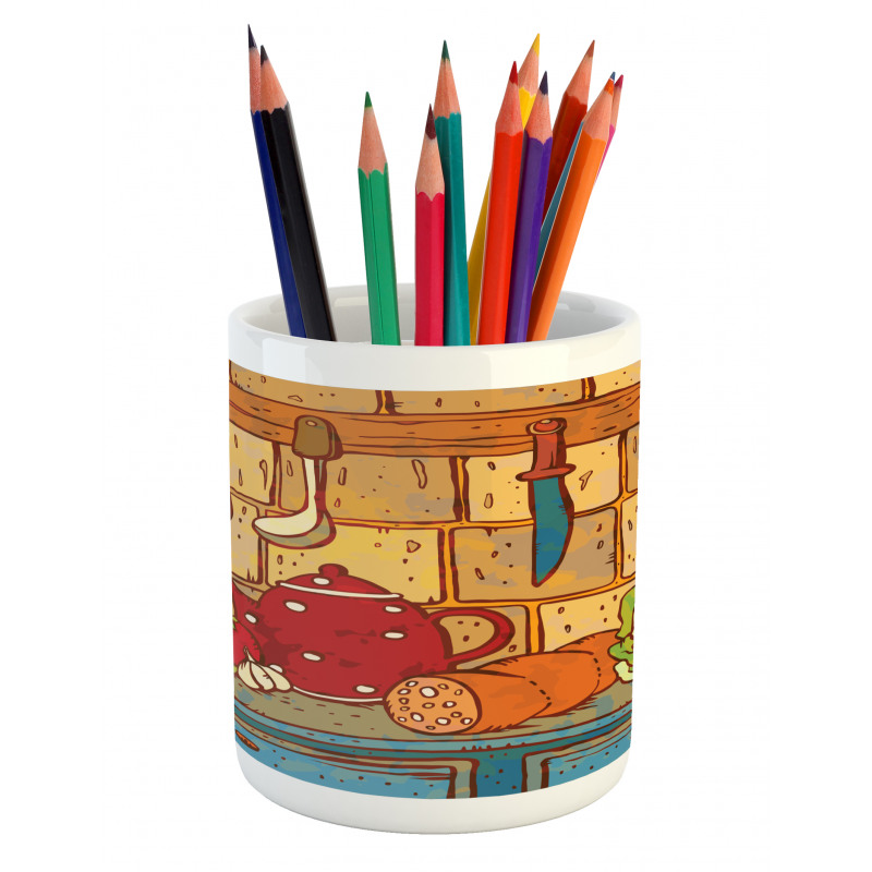 Kitchen Table Cuisine Theme Pencil Pen Holder