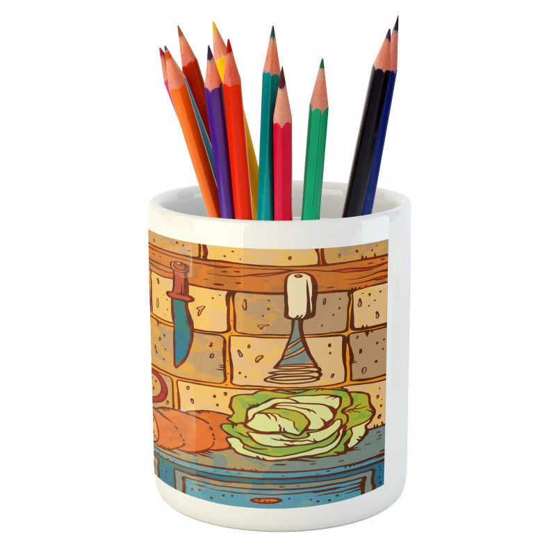 Kitchen Table Cuisine Theme Pencil Pen Holder