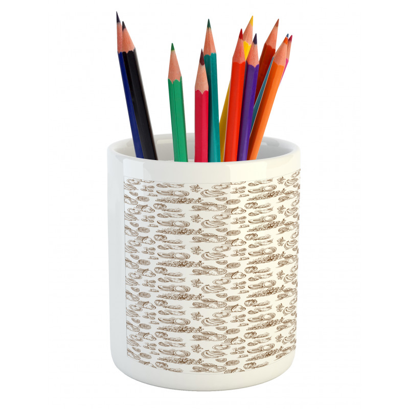 Hand Drawn Nature Fresh Foods Pencil Pen Holder